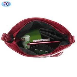 Women's Casual Leather <b>Crossbody</b> Shoulder <b>Bag</b> Zipper Closure <b>Messenger</b> <b>Bag</b> with Bucket Design - Product Image 5