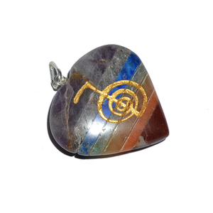Proveedor de Colgantes de Corazón Chakra Bonded Choko Reiki: Colgantes de Corazón Chakra Bonded Choko Reiki en Venta, Colgante Curativo - Product Image 1