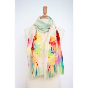 Bufanda larga de Cachemira con estilo para mujer, chal con estampado Digital personalizado, Material de algodón y lana suave para el Departamento musulmán - Product Image 2