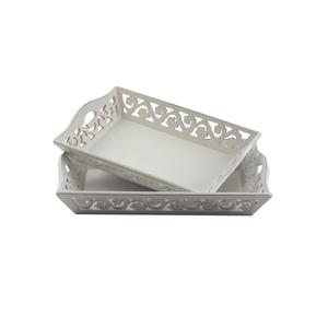 Plateau de service en bois de qualité supérieure conçu sur mesure, fait à la main, vaisselle d'hôtel de luxe, plateau de service rectangulaire écologique - Product Image 4