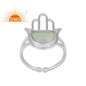 Anillo de Plata Hecho a Mano con Calcedonia, Diseño Exclusivo 2026, Proveedor de Joyería de Plata 925 - Product Image 1