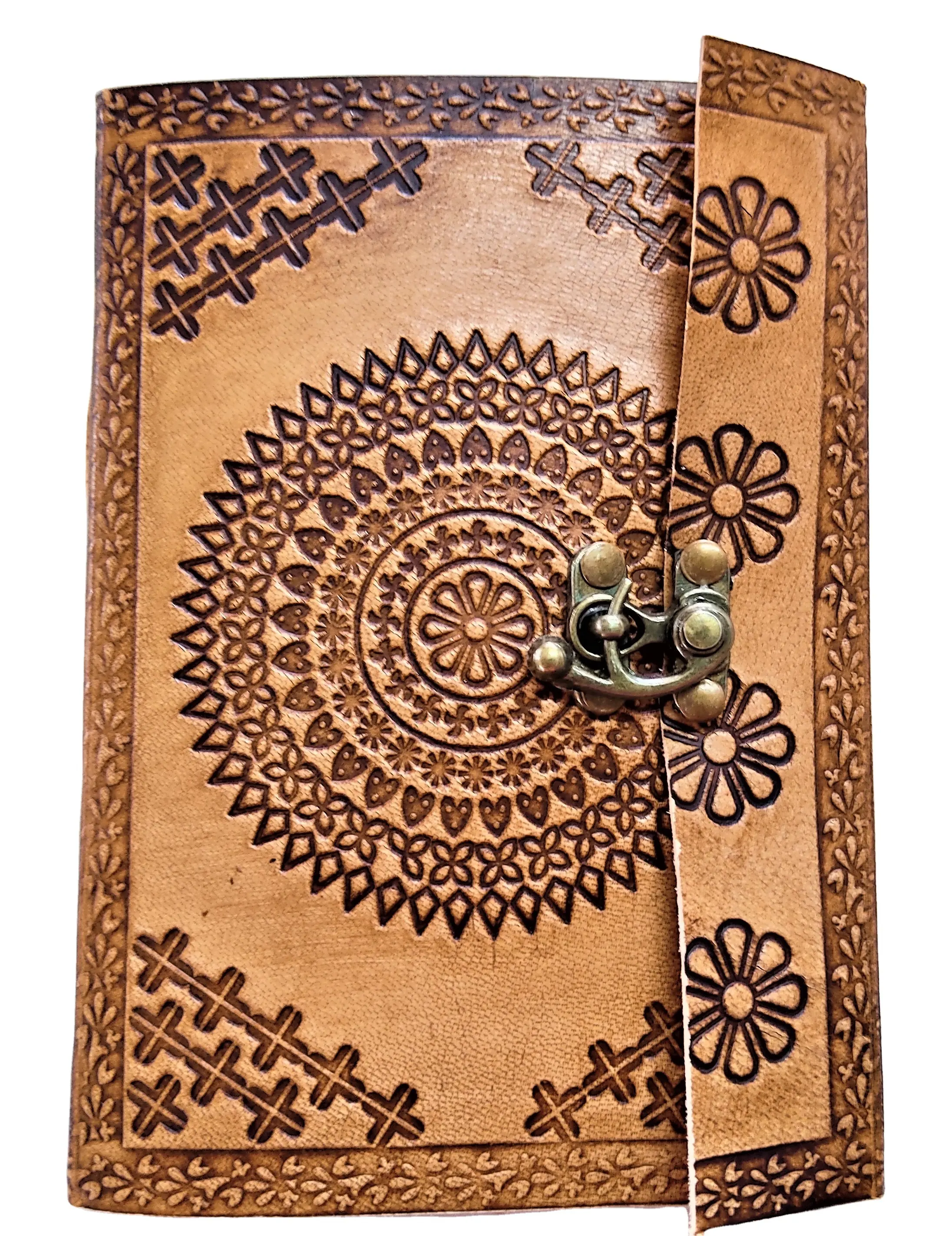 Journal à couverture rigide en cuir traditionnel avec fermoir, 120 bord de la coque intérieure, carnet de notes en papier, Journal personnalisé, serrure, Journal Vintage