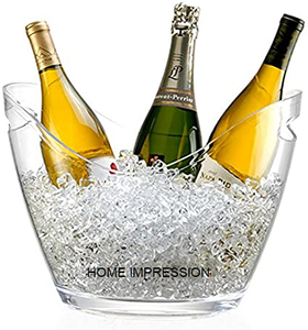 Seau à glace en métal pour fête, champagne, bar, en aluminium coulé, moderne, unique, fait à la main, élégant - Product Image 2