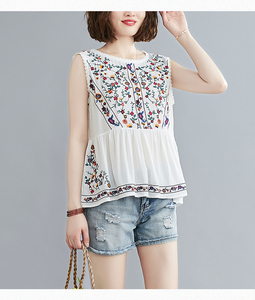 Nouvelles Robes Ethniques Collection 2026 – Tunique Chic Sans Manches Broderie Florale Faite Main pour Filles – Tenue Décontractée - Product Image 1
