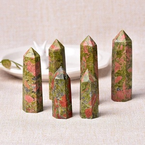 Tour d'Unakite naturelle brute/cristal de guérison d'obélisque pour l'équilibrage énergétique - Product Image 1