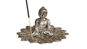 Brûleur d'encens en aluminium effet pierre Agardan fait à la main diffuseur d'aromathérapie et porte-encens - Product Image 3