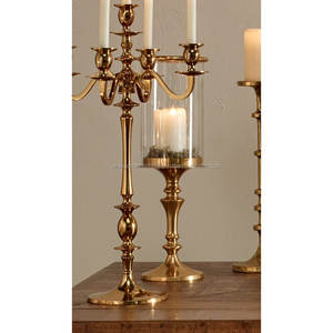 Support de haute qualité bougeoirs décoratifs verre métal décoration de la maison avec un design élégant - Product Image 3