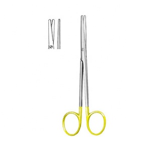 Ciseaux manuels Metzenbaum/équipement médical droit/instrument base chirurgicale en acier plaqué or - Product Image 1