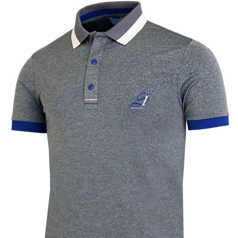 Personalized Simple Comfortable Blank Printing Logo Black Slim Fit Polo Shirt Summer Short Sleeved Men Polo Shirt