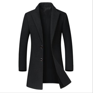 2020 classique hommes laine pardessus chaud hiver long hommes Trench Coat - Product Image 3