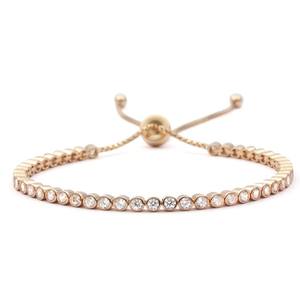 Women Jewelry Rose Gold Taiwan Design 925 Silver Zircon <b>Adjustable</b> <b>Bracelet</b> - Product Image 1