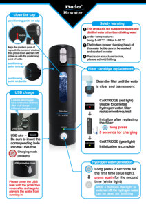 USB Powered Titanium Ionizer Water Bottle for RV Car Household Outdoor Use with <b>Hydrogen</b> Water Filter <b>Generator</b> - Product Image 4