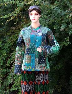 Chaqueta de retales hecha a mano para mujer, abrigo Hippie, Reversible, acolchada, de algodón indio, surtido - Product Image 2