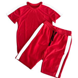 2021 Men T-Shirts 2 Piece Sets Summer Cotton Short Sleeve T Shirts+Shorts - Product Image 1