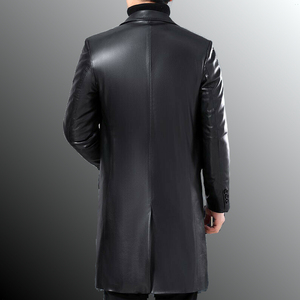 Jet Black 100% ปุ่มปิดหนัง Fox เสื้อโค้ทเทรนช์โค้ท Unisex มีให้เลือกทุกสีหนังทำในปากีสถาน - Product Image 3