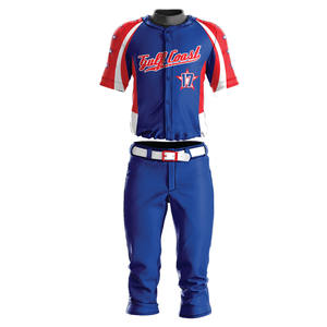Uniforme de baseball personnalisable en polyester sublimé respirant et à séchage rapide, tailles variées, pour équipes adultes, avec nom d'équipe personnalisé - Product Image 1