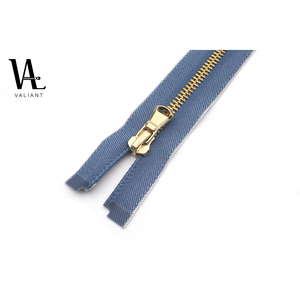 Cremallera de metal personalizada con dientes de metal brillante, cierre deslizante de metal, oro rosa, #3 #5 #7 #8 #10 - Product Image 1