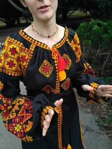 Ukrainian Embroidered Boho Fashion Trendy Pretty Lady Wedding Dress Custom Made Bohemian Women Kaftan Robe Tassel Tie Decor - Product Image 3