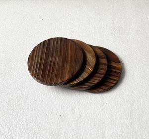 Juego de 4 Posavasos de Madera Natural para Té, Vajilla para el Hogar, Hotel, Restaurante, Posavasos de Madera, Posavasos de Resina, Artículos de Decoración de Mesa - Product Image 1