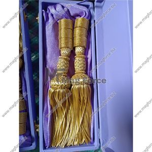 พู่ลูกปัดไม้คลาสสิกสำหรับบ้านไร่พร้อมเชือกปอกระเจาพู่ลายสก๊อตสำหรับตกแต่งบ้าน - Product Image 5