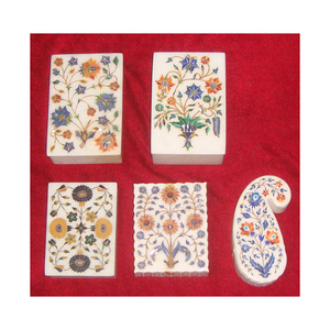 Hecho a mano de mármol de lujo incrustaciones de cajas de joyas - Product Image 1