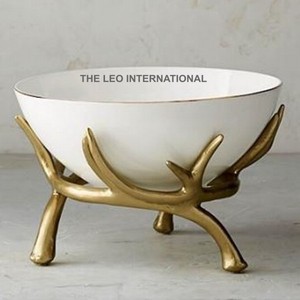 Bol rond poli brillant en aluminium métal collations riz fruits service dessus de table vaisselle bol décoratif pour la maison - Product Image 5