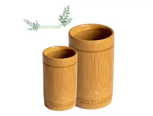 Vietnam esi scher Großhandel Bambus becher halter/Bambus trinken mit hoher Qualität von lokalen Künstlern in Vietnam für die Verwendung von gesunden