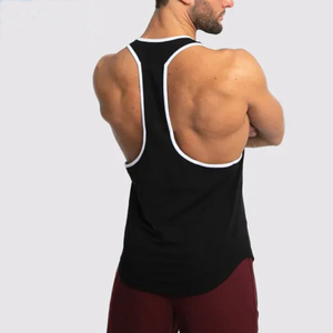 Camiseta sin mangas de culturismo para hombre con logotipo personalizado de calidad superior, Camiseta de algodón con tirantes bordados para hombre - Product Image 4