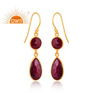 Pendiente colgante de piedras preciosas de rubí Natural de Plata de Ley 925 para mujer, joyería para mujer, regalo para ella - Product Image 2