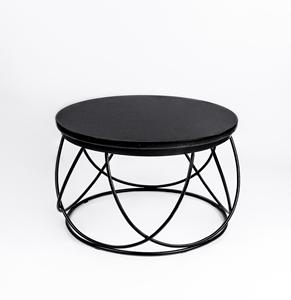 Table basse moderne MS Frame avec dessus rond en marbre meubles en métal gris argent vente à chaud - Product Image 3