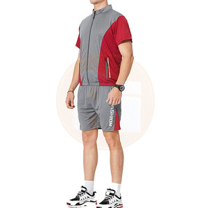 Conjunto de camisetas y pantalones cortos personalizados para hombre, conjunto de camisetas ajustadas y pantalones cortos de verano en 13 colores, venta al por mayor - Product Image 6