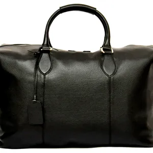 New style Genuine Leather black Color Zip Closure Handle travel bags For Outdoor