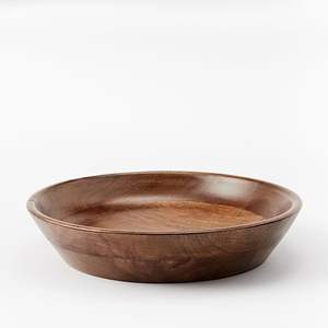 Tazón para servir ondulado de madera de acacia al por mayor para ensaladas de frutas con forma de tazón de diseño de madera y pulido - Product Image 5