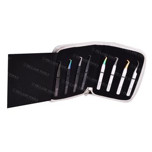 Funda elástica con cremallera blanca para 8 pinzas, un lugar seguro para guardar tus delicadas y útiles pinzas - Product Image 1