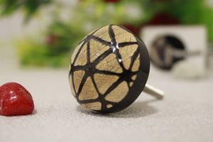 Perillas de Panel de cuerno Natural hechas a mano en forma redonda sala de estar cocina y Hardware muebles para puerta cajón gabinete India - Product Image 3