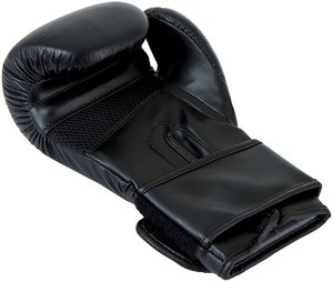 Guantes de boxeo de color negro, par de guantes de entrenamiento de boxeo profesional de alta resistencia con cuero genuino y el mejor molde de material - Product Image 3