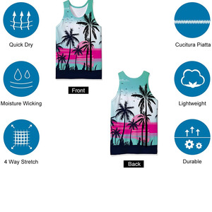Camiseta sin mangas elegante para hombre, diseño personalizado, talla grande, para gimnasio, entrenamiento atlético, para verano - Product Image 3