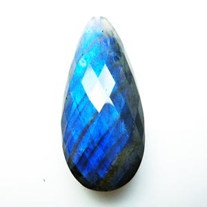 Blue Flashy <b>Labradorite</b> Certified Loose Gemstone Briolette Faceted Cut Long Pear <b>Pendant</b> Jewelry Making <b>Labradorite</b> Cabochon - Product Image 3