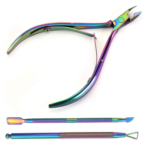 3Pcs de cutícula de uñas cuchara removedor de empuje Nipper conjunto pedicura manicura - Product Image 1