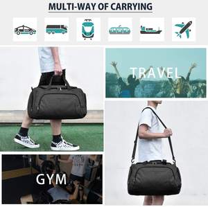 Bolsa de deporte con estampado personalizado, bolsa de viaje para mujer con bolsillo húmedo, compartimento para zapatos, bolsas de gimnasio - Product Image 6