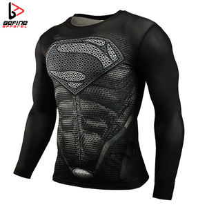 Venta al por mayor personalizado entrenamiento bambú camiseta gimnasio Atlético masculino deporte desgaste activo Fitness hombres gimnasio ropa sublimación camisa de manga completa - Product Image 2