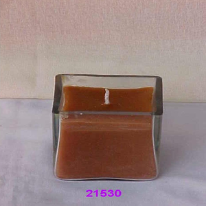 Bougeoir carré en cire de verre de conception unique polyvalent de dessus de table personnalisé fait à la main - Product Image 2