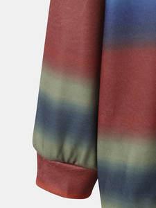 Contraste Color Tie Dyed Striped Loss Fit Casual Street Gym And Fitness Wear Sudadera con capucha para mujer sublimación suave sudaderas con capucha buen precio - Product Image 5