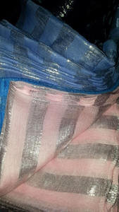 Bufandas de viscosa de rayas Lurex brillantes y ligeras para uso diario de verano Colores y tamaños personalizables Chales tradicionales de longitud media - Product Image 3