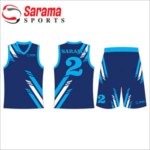 Uniformes de baloncesto azul, diseño personalizado, sublimación, muestra gratis, envío rápido - Product Image 1