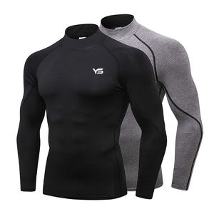 Nouvelle chemise de compression personnalisée pour hommes, chemises d'entraînement à manches longues en nylon et spandex pour hommes, chemise de compression de fitness de haute qualité - Product Image 1