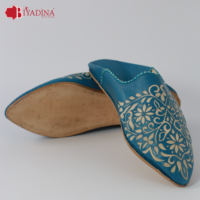 Babouches marocaines faites à la main, cousues à la main, antidérapantes, en cuir véritable, légères, confortables, toutes tailles, pour intérieur et extérieur