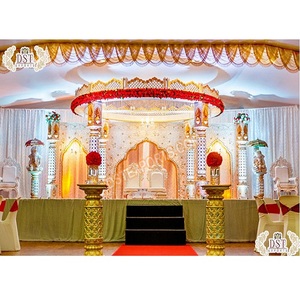 Designer Indian Wedding Fiber Mandap Decor Traditional Jali Wedding Mandap Setup Asian Wedding Magnificent Ceremony Mandap USA - Product Image 1