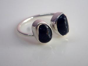 Anillo de plata unisex, piedra preciosa de turmalina negra natural, estilo étnico, certificado de terceros para regalos de fiesta de compromiso de boda - Product Image 3