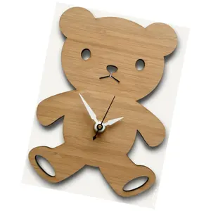 Adorable horloge murale en bois de haute qualité avec forme animale pour la décoration de la maison WhatsApp + 84 937545579